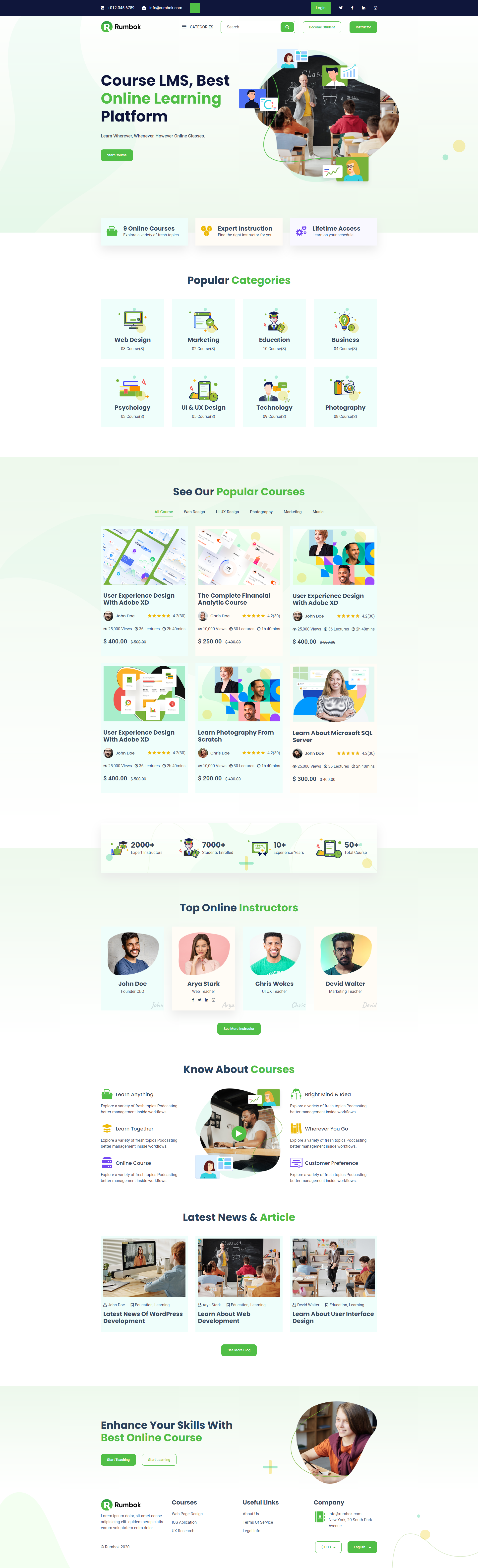 Rumbok - professional education theme for course LMS - 1