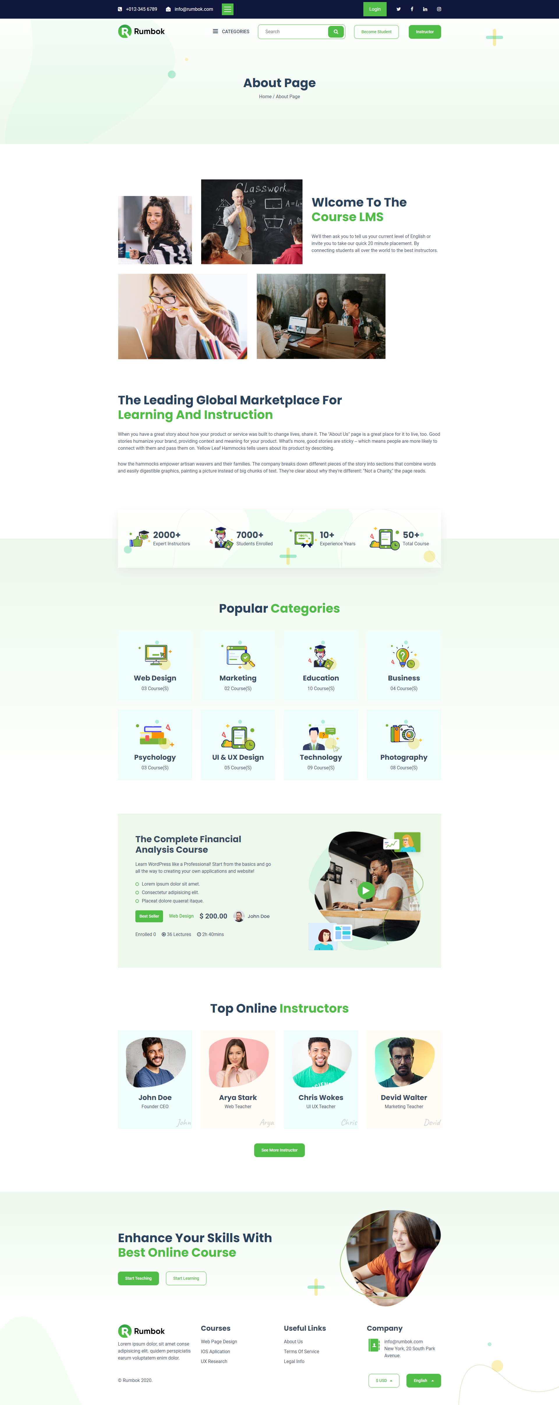 Rumbok - professional education theme for course LMS - 3