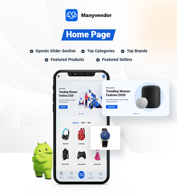 Manyvendor eCommerce Customer Mobile App - Flutter iOS & Android