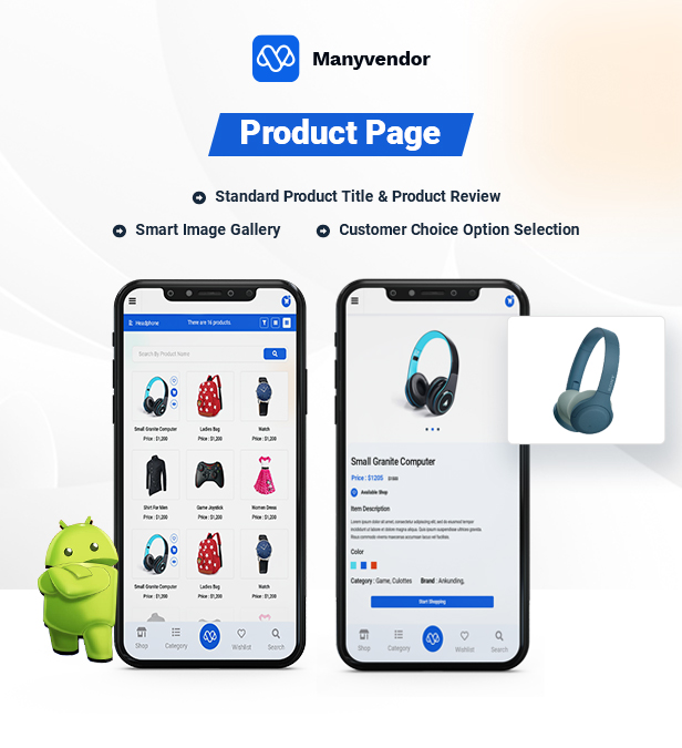 Manyvendor eCommerce Customer Mobile App - Flutter iOS & Android