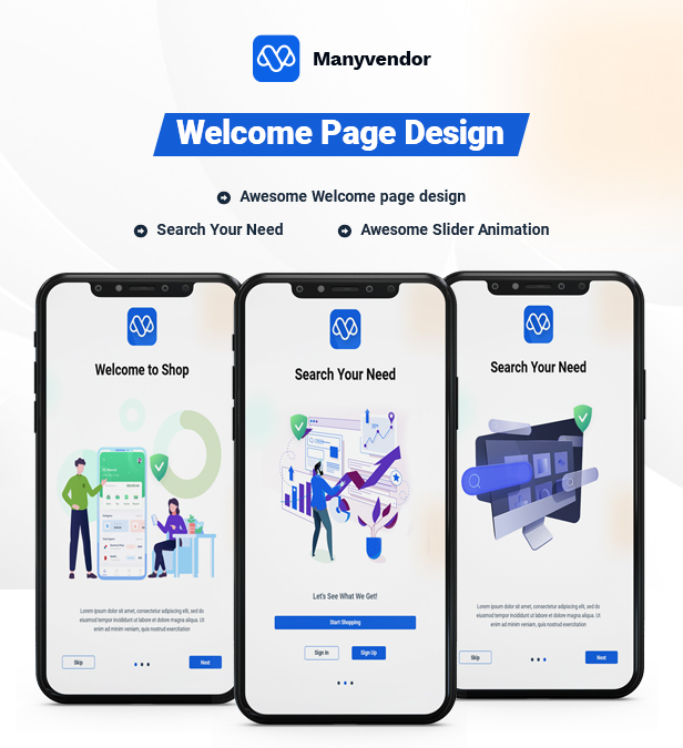 Manyvendor eCommerce Customer Mobile App - Flutter iOS & Android