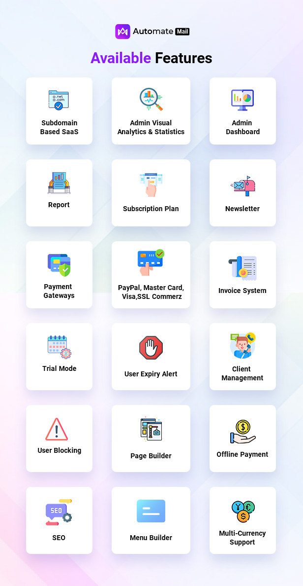 AutomateMail - Subdomain-Based SaaS Script For Email Marketing & SMS Marketing (Multitenancy)
