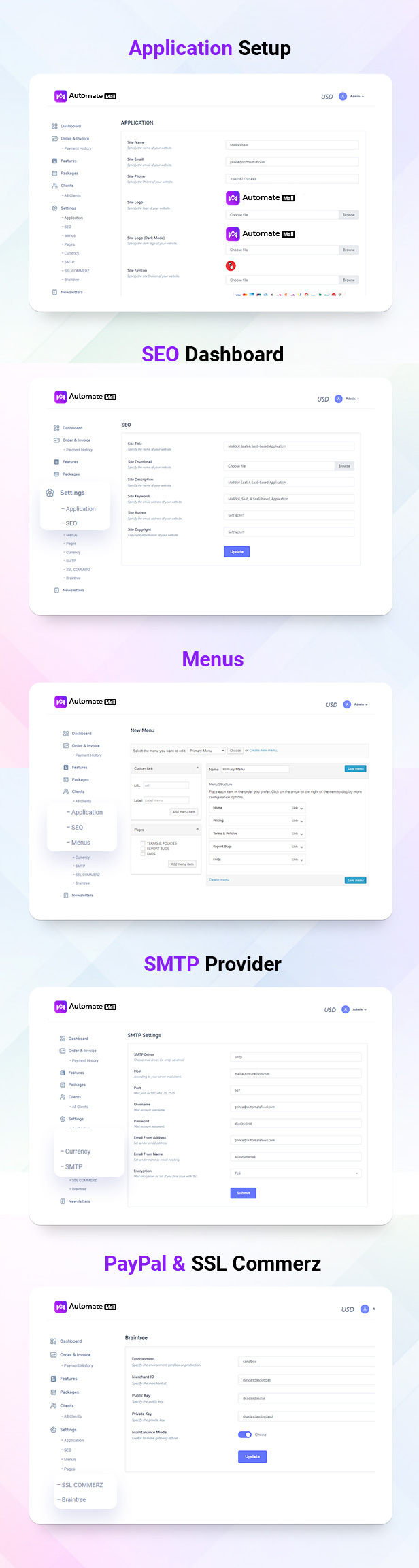 AutomateMail - Subdomain-Based SaaS Script For Email Marketing & SMS Marketing (Multitenancy)