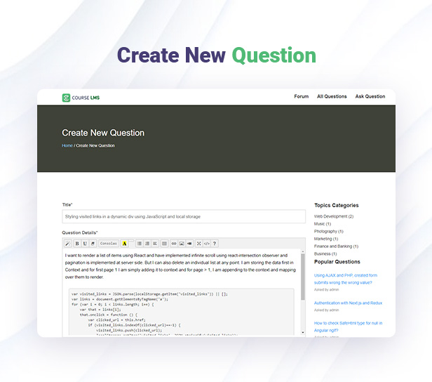 Forum & Discussion Addon Course LMS - 2