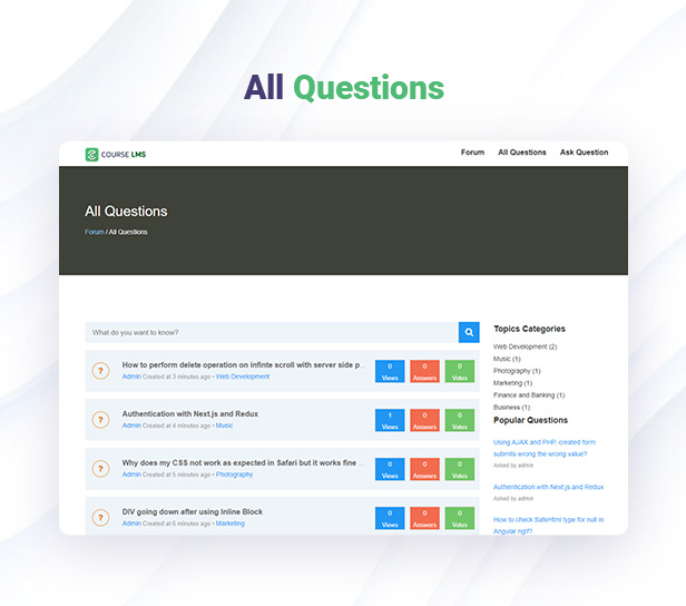 Forum & Discussion Addon Course LMS - 3
