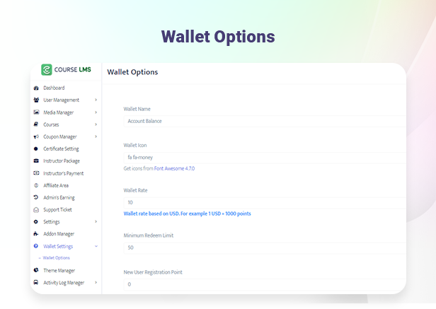 Course LMS Student Wallet addon