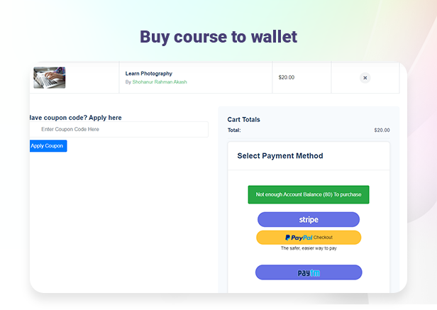 Course LMS Student Wallet addon